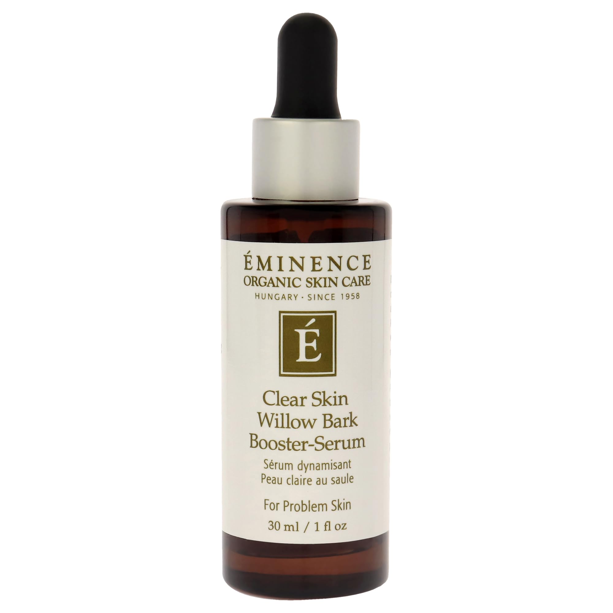 Eminence Willow Bark Booster Serum texture closeup showing exfoliating action.