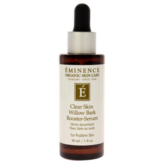 Eminence Willow Bark Booster Serum texture closeup showing exfoliating action.