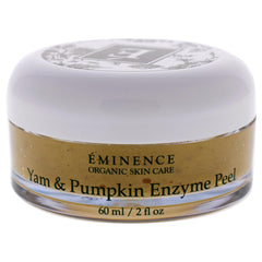 Eminence Yam and Pumpkin Enzyme Peel application shows creamy layer for gentle exfoliation.