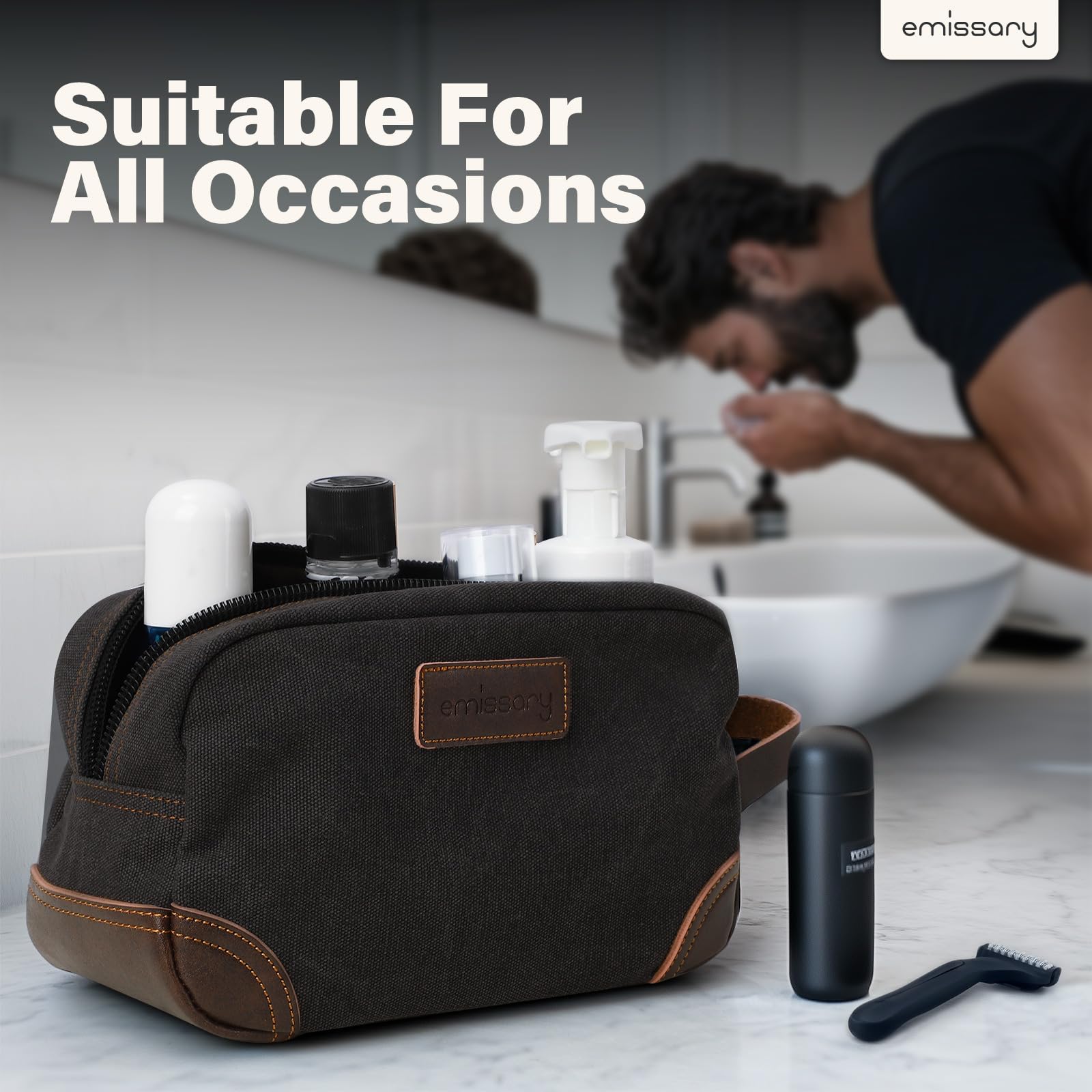 emissary dopp kit compact design fits essential grooming items