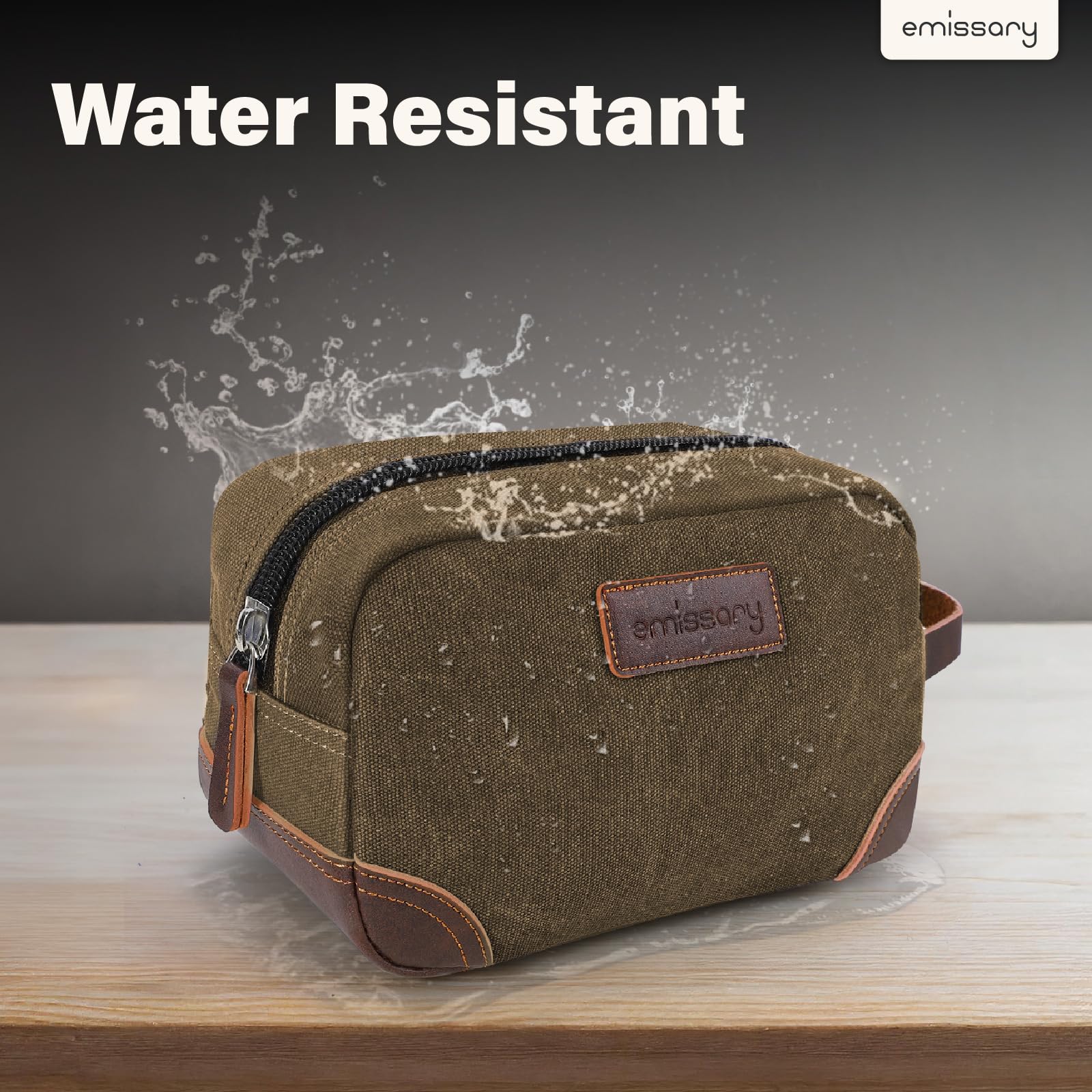Emissary toiletry bag dimensions 26cm length for spacious capacity