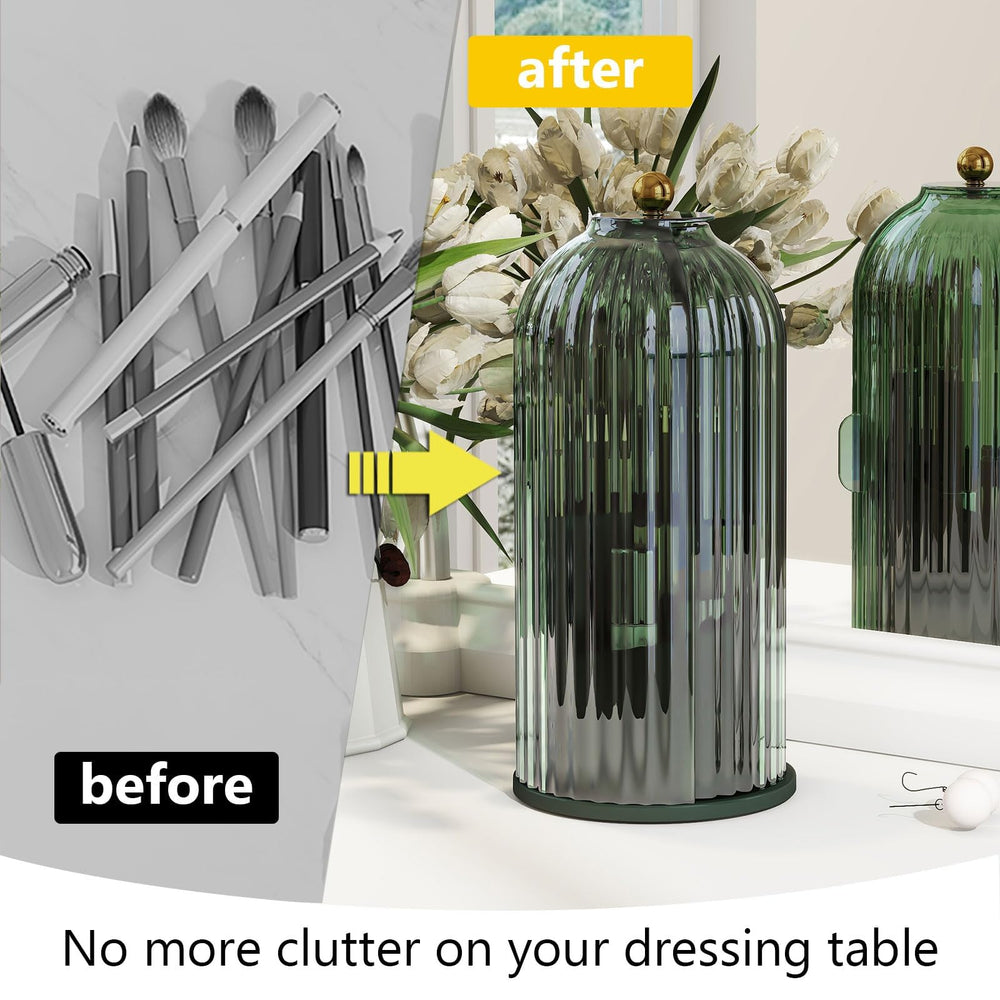 emljkvp makeup brush holder close-up brushes shows clean, organized tools for routine use