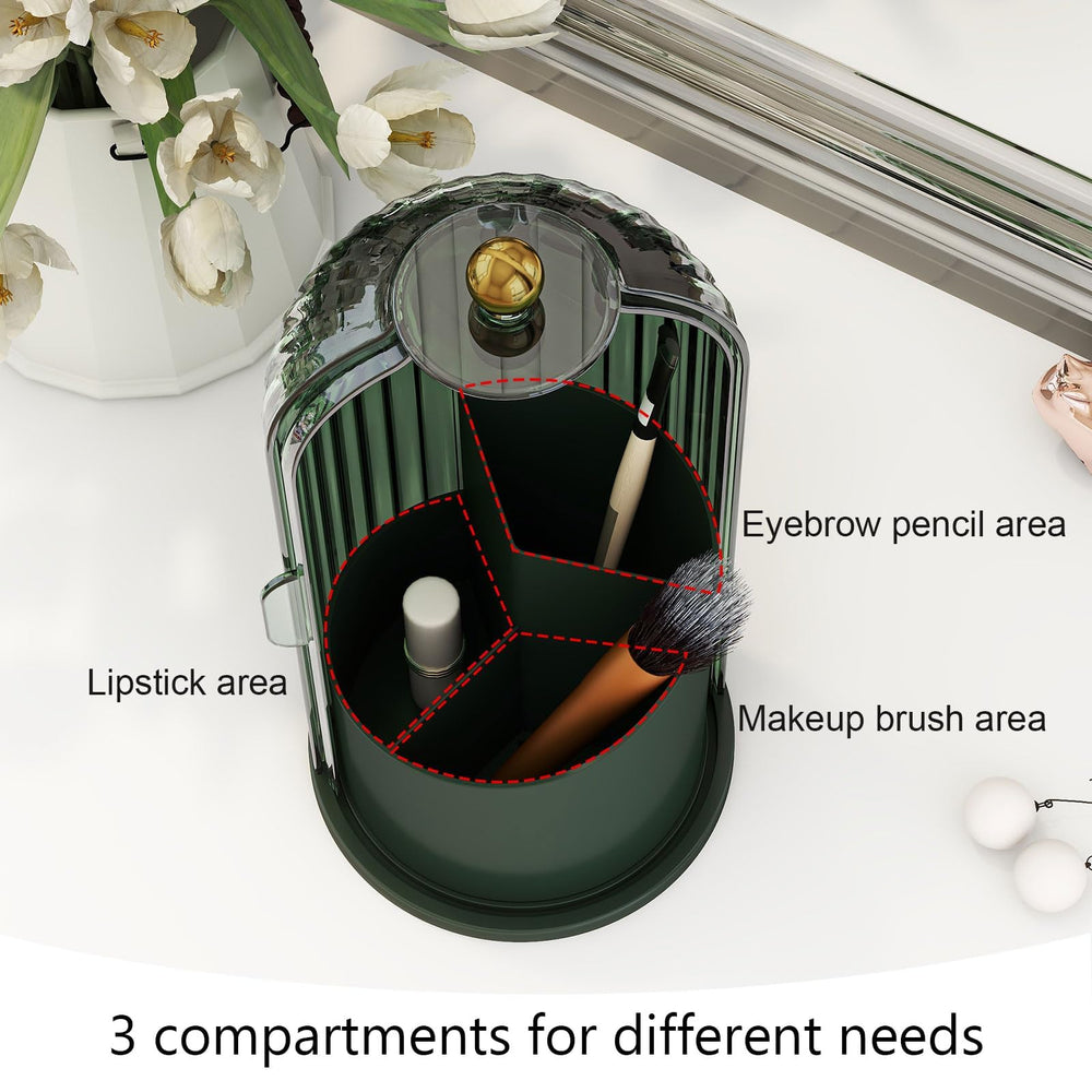emljkvp makeup brush holder green color accent adds style to bathroom or vanity