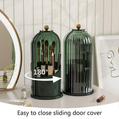 emljkvp makeup brush holder vanity organization keeps countertop clutter-free in compact spaces