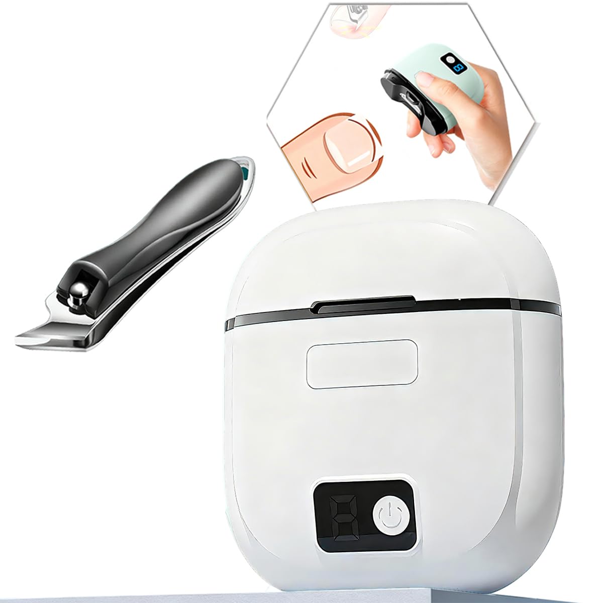 EMWEYKE electric nail clipper with LED light for precise trimming
