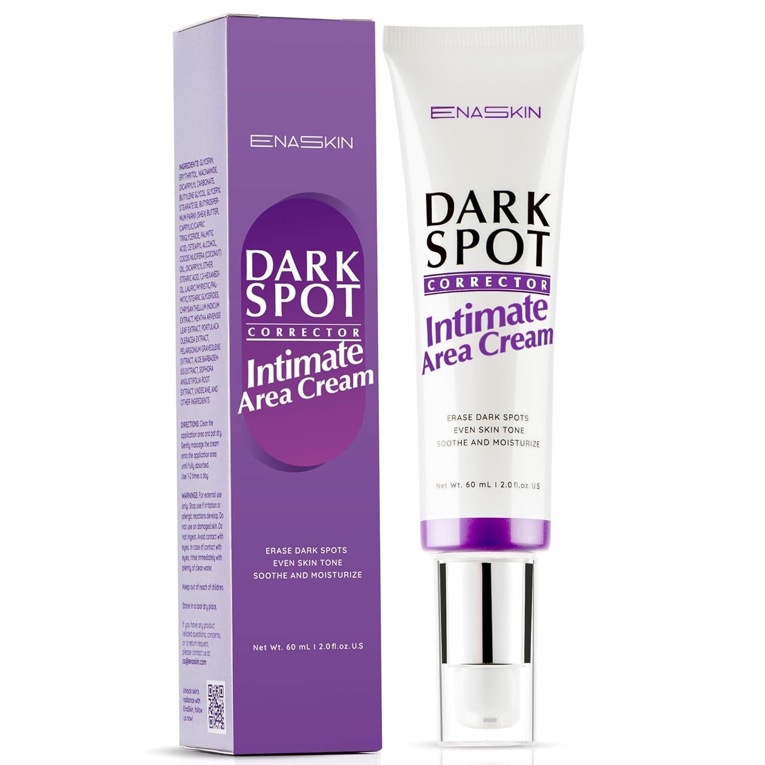 EnaSkin Dark Spot Remover Cream bottle for even skin tone and hydration.