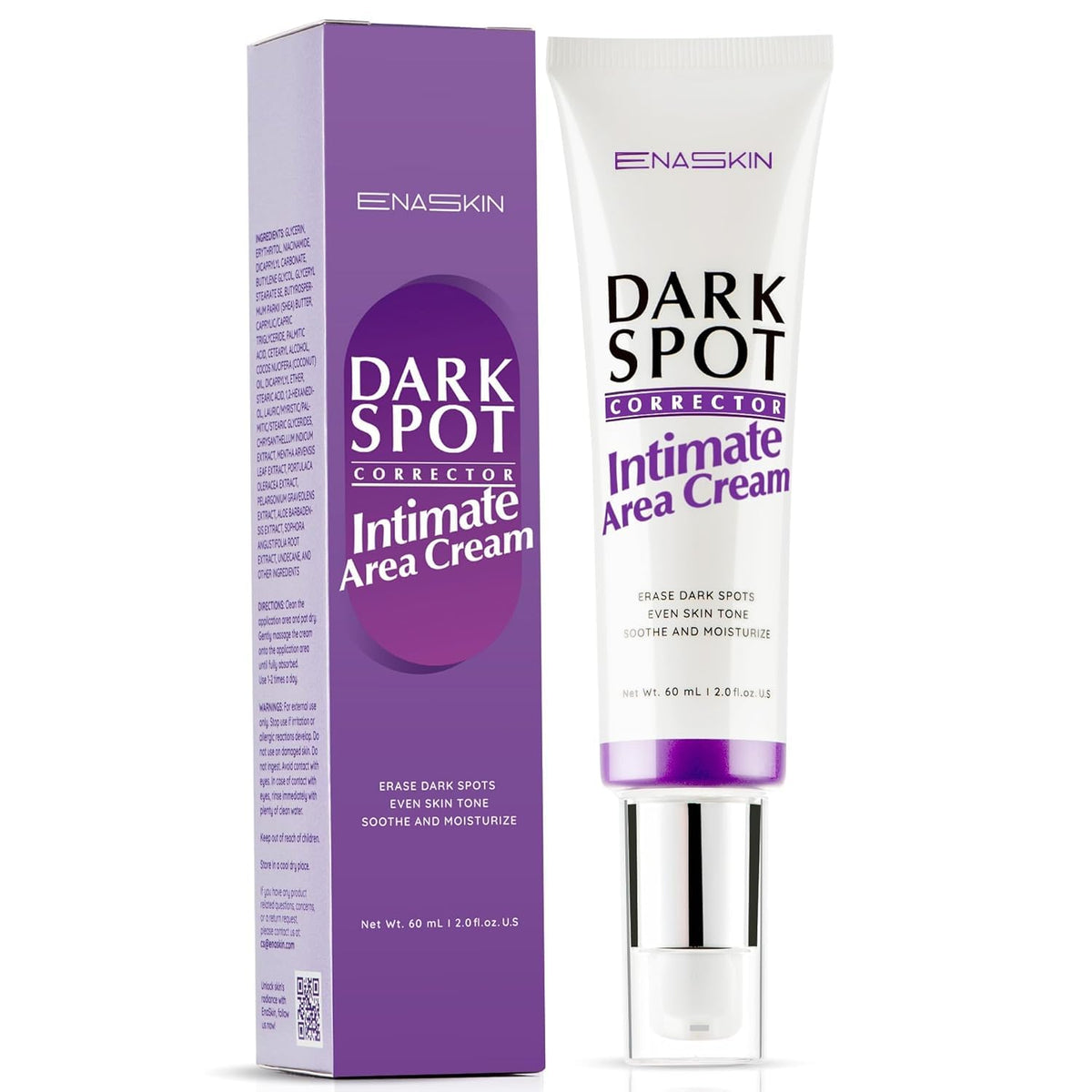 EnaSkin Dark Spot Remover Cream bottle for even skin tone and hydration.