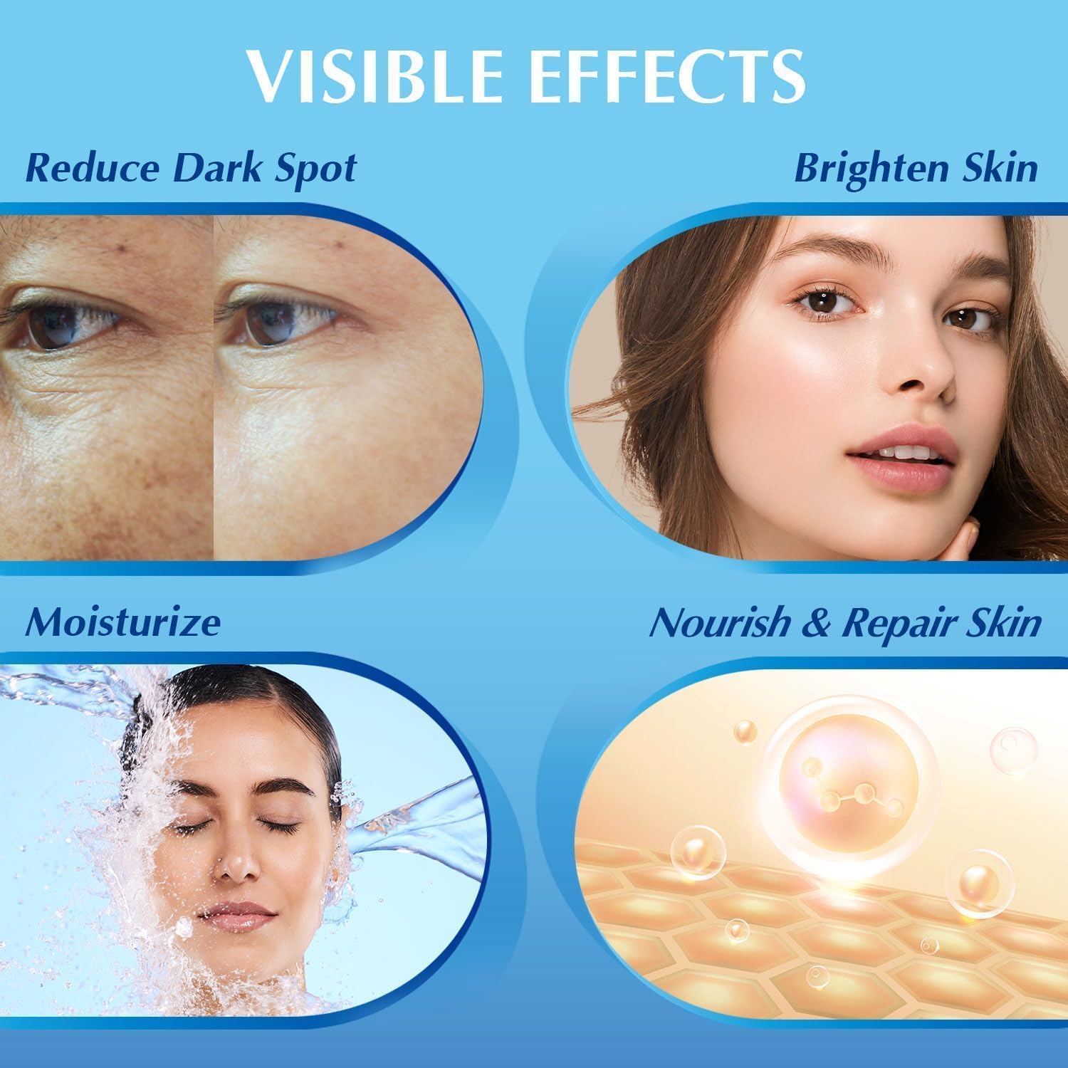 EnaSkin Dark Spot Remover texture close-up emphasizes lightweight formula for daily use.