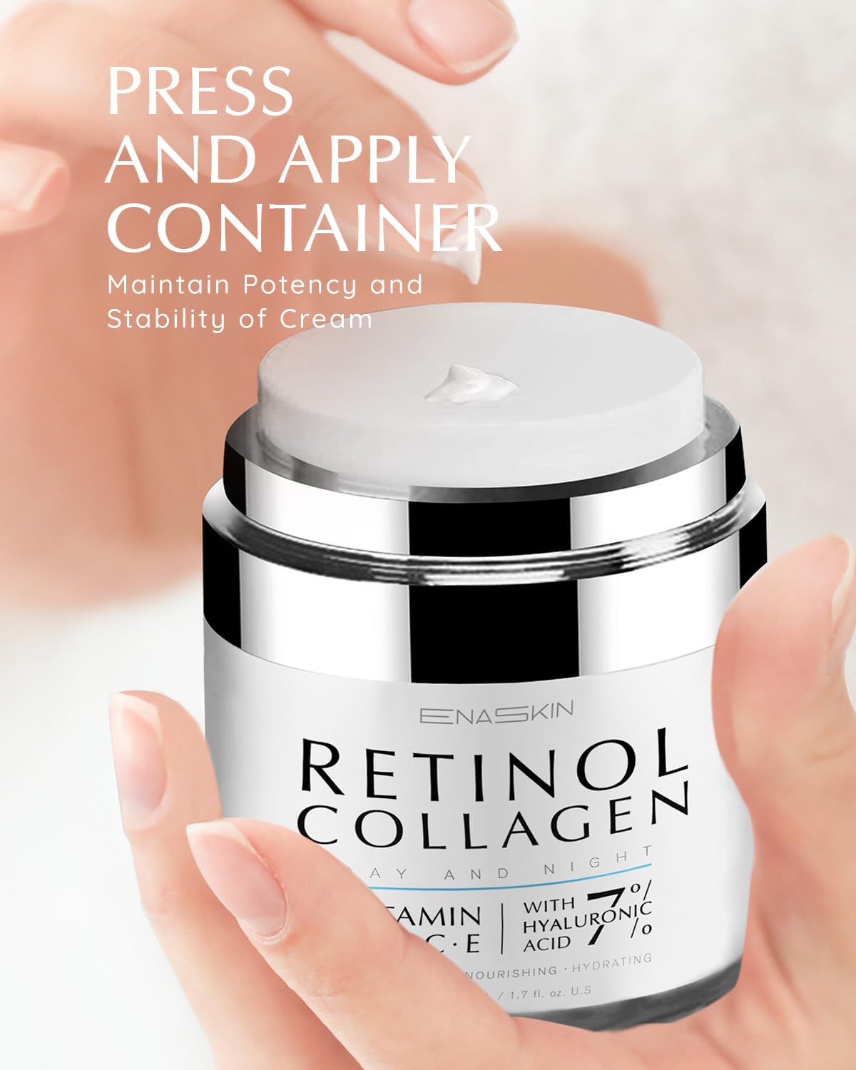 EnaSkin anti-aging cream protecting skin from environmental stressors.