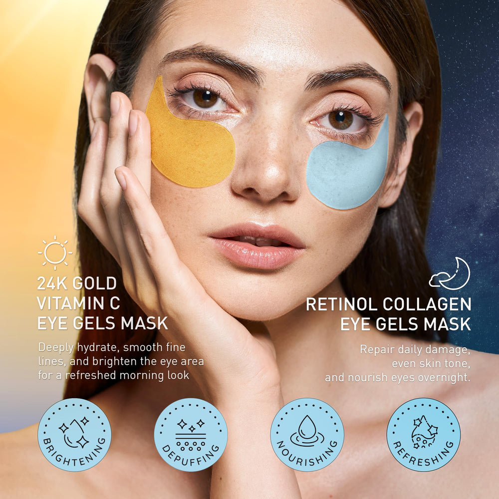 Enaskin Naturals 24K Gold Patches for Morning Use refresh the eye area.