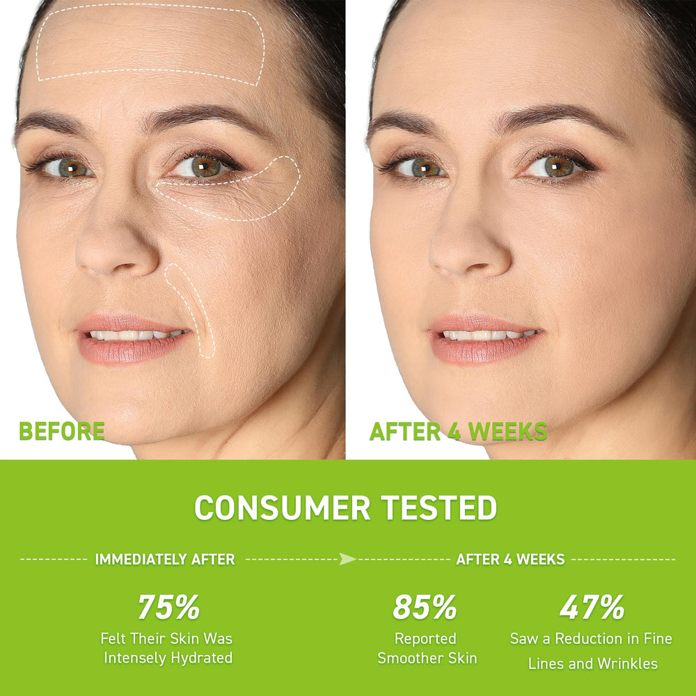 Enaskin Naturals 6-peptides serum application demonstrating firming and lifted contour