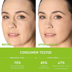 Enaskin Naturals 6-peptides serum application demonstrating firming and lifted contour