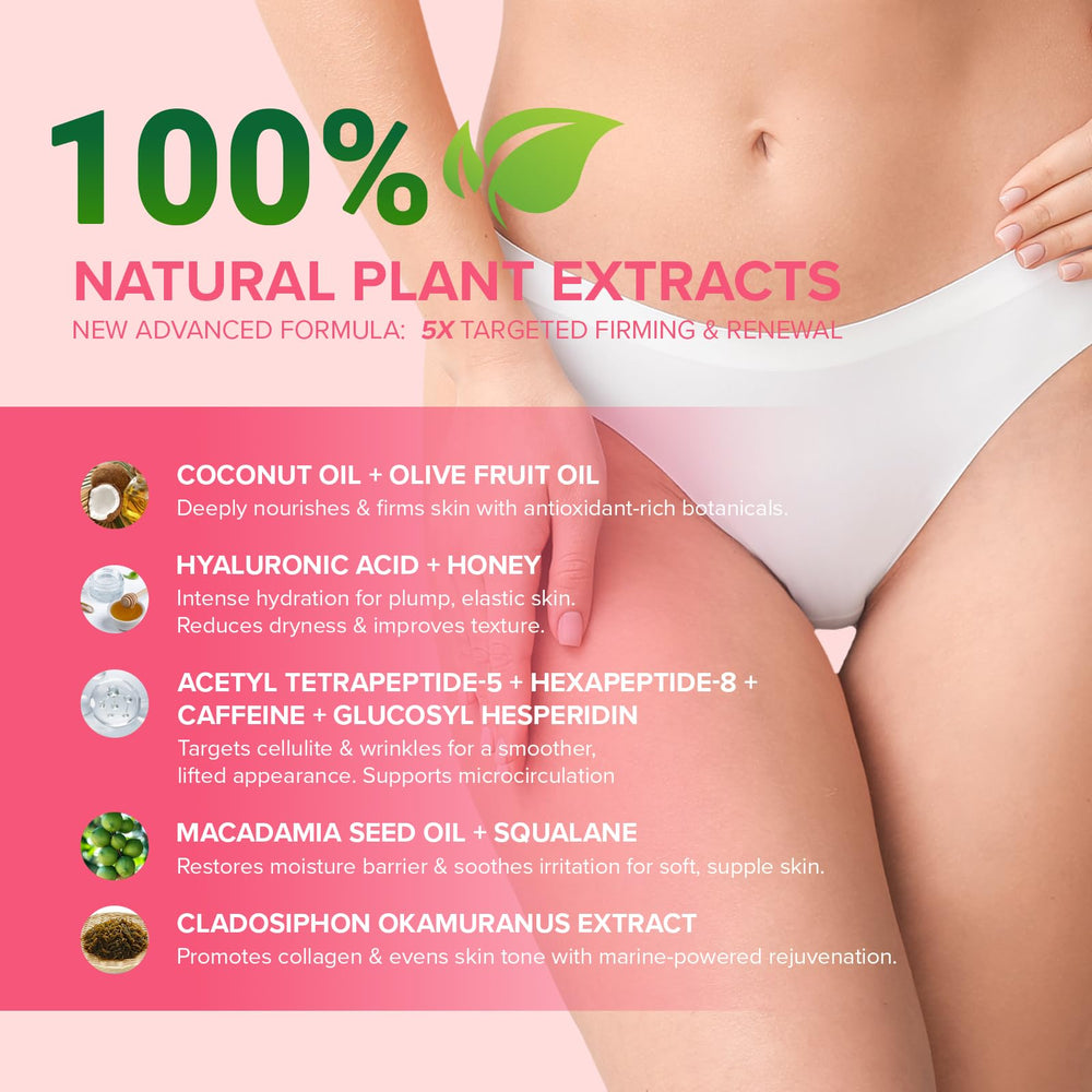 Enaskin Naturals plant-based extracts with lotus leaf and rhubarb support natural firming.