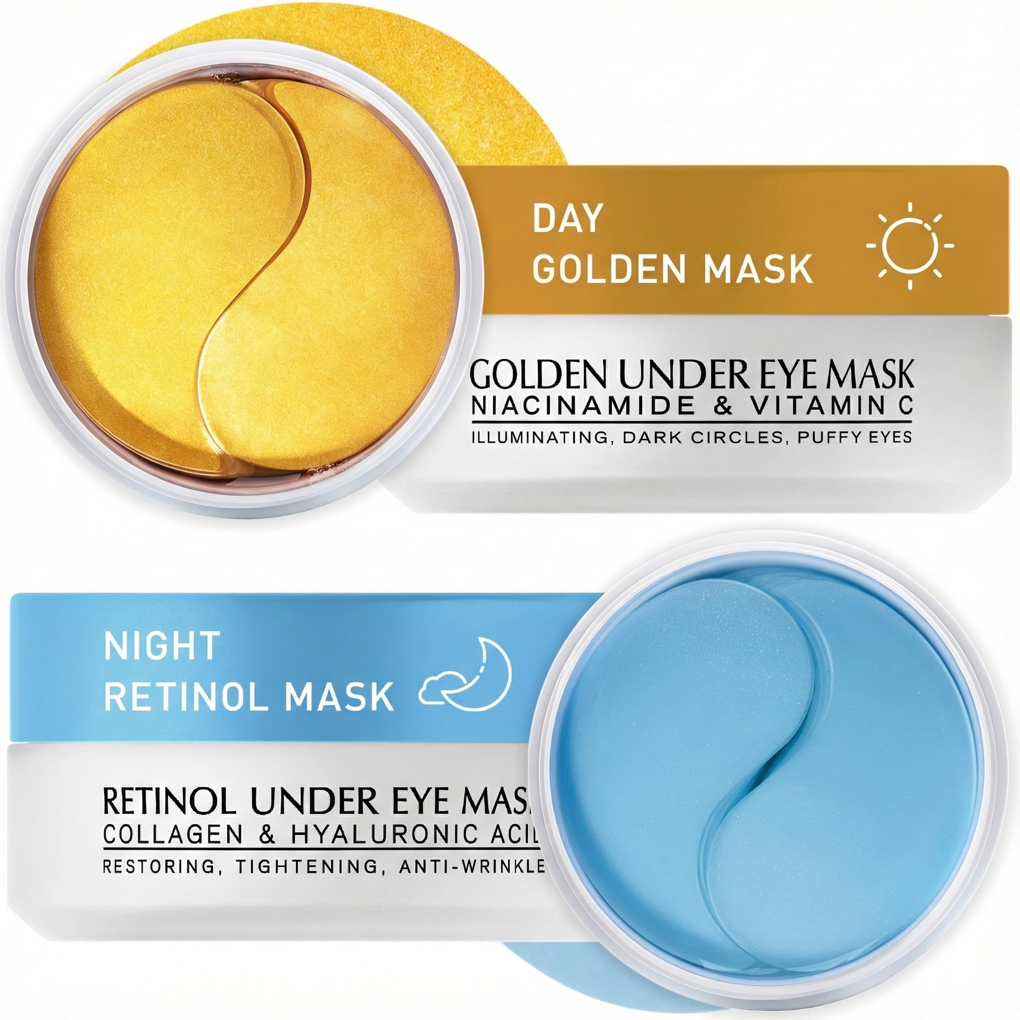 Enaskin Naturals Under Eye Patches Kit 120 Pcs Box for depuffing and hydration.