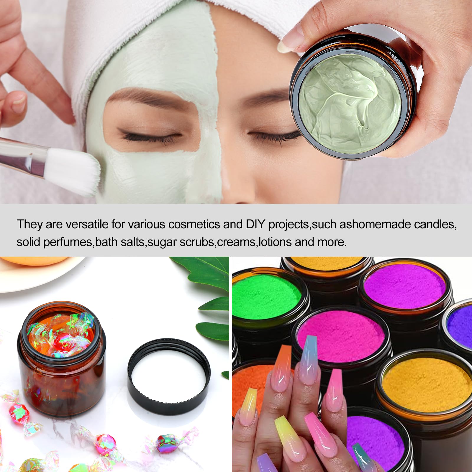 Encheng amber jar sample creams shows versatile container for small-batch cosmetics and testers.
