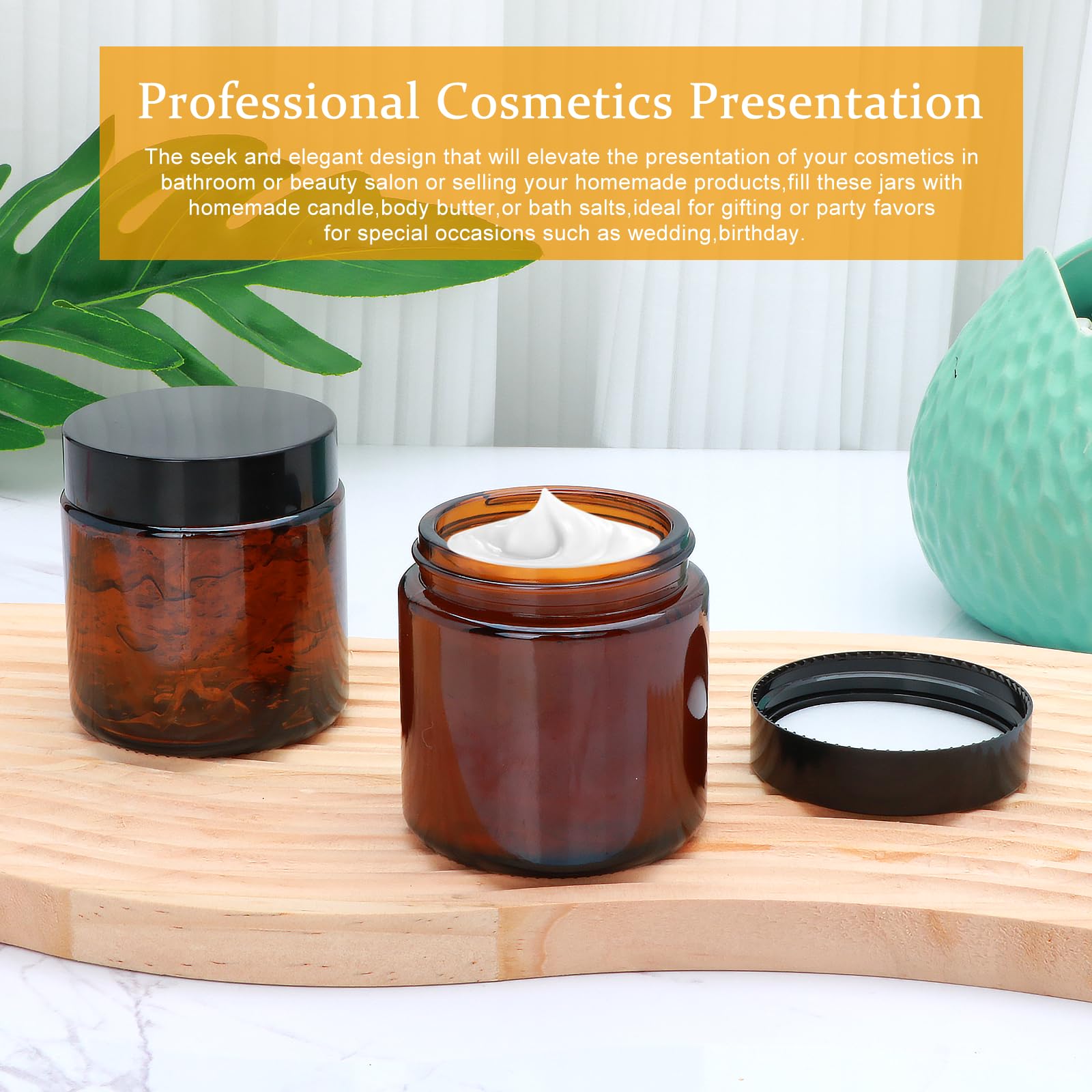 Encheng travel-friendly amber jar fits purse or gym bag for on-the-go routines.