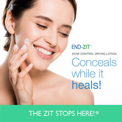 End-zit applying to blemish during day or night routine.