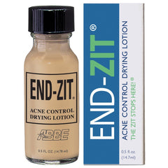 End-zit fast-acting spot treatment bottle closeup for targeted acne care.