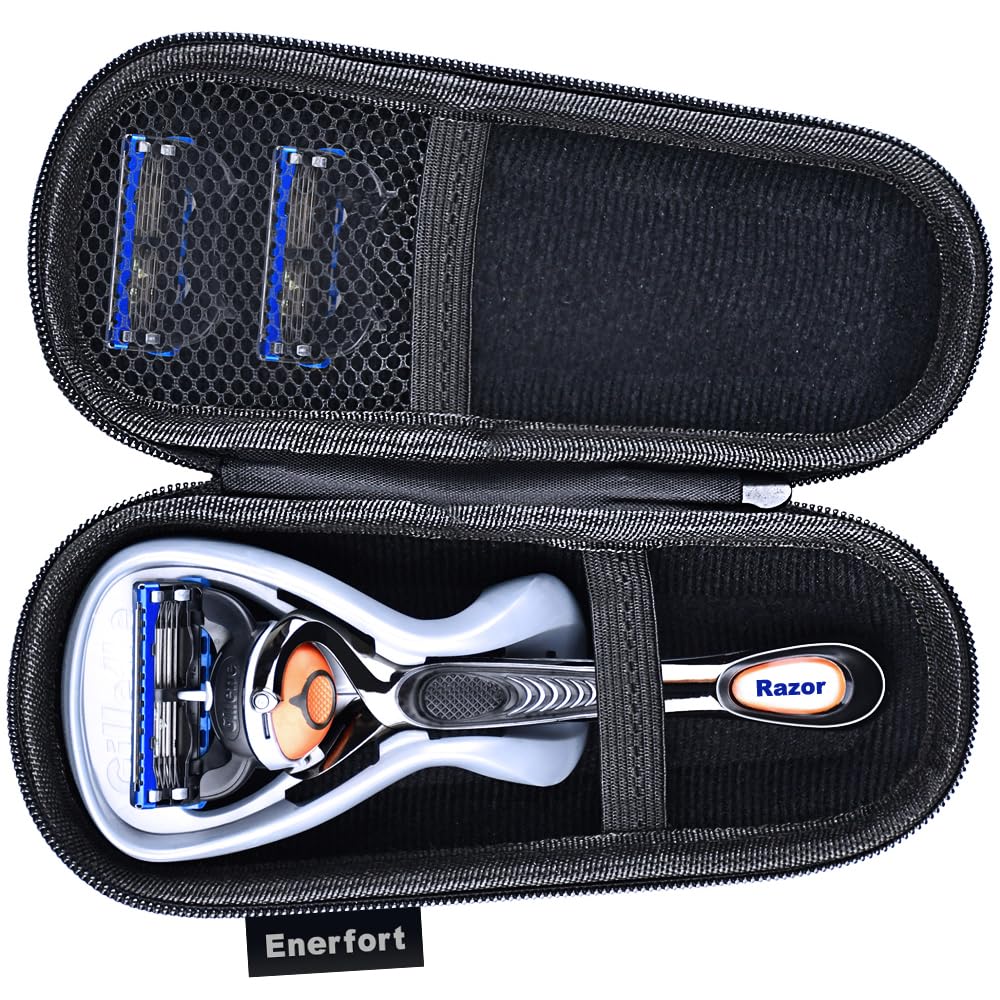 Enerfort hard EVA razor travel case top view showing rugged protection