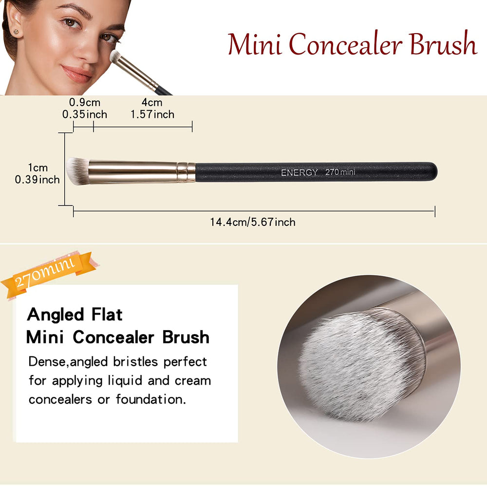ENERGY kabuki foundation brush angled-flat for versatile powder and liquid coverage