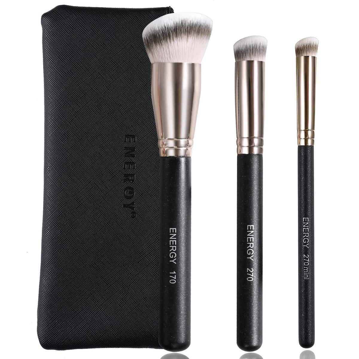 ENERGY makeup brush set angled kabuki foundation for smooth, streak-free coverage