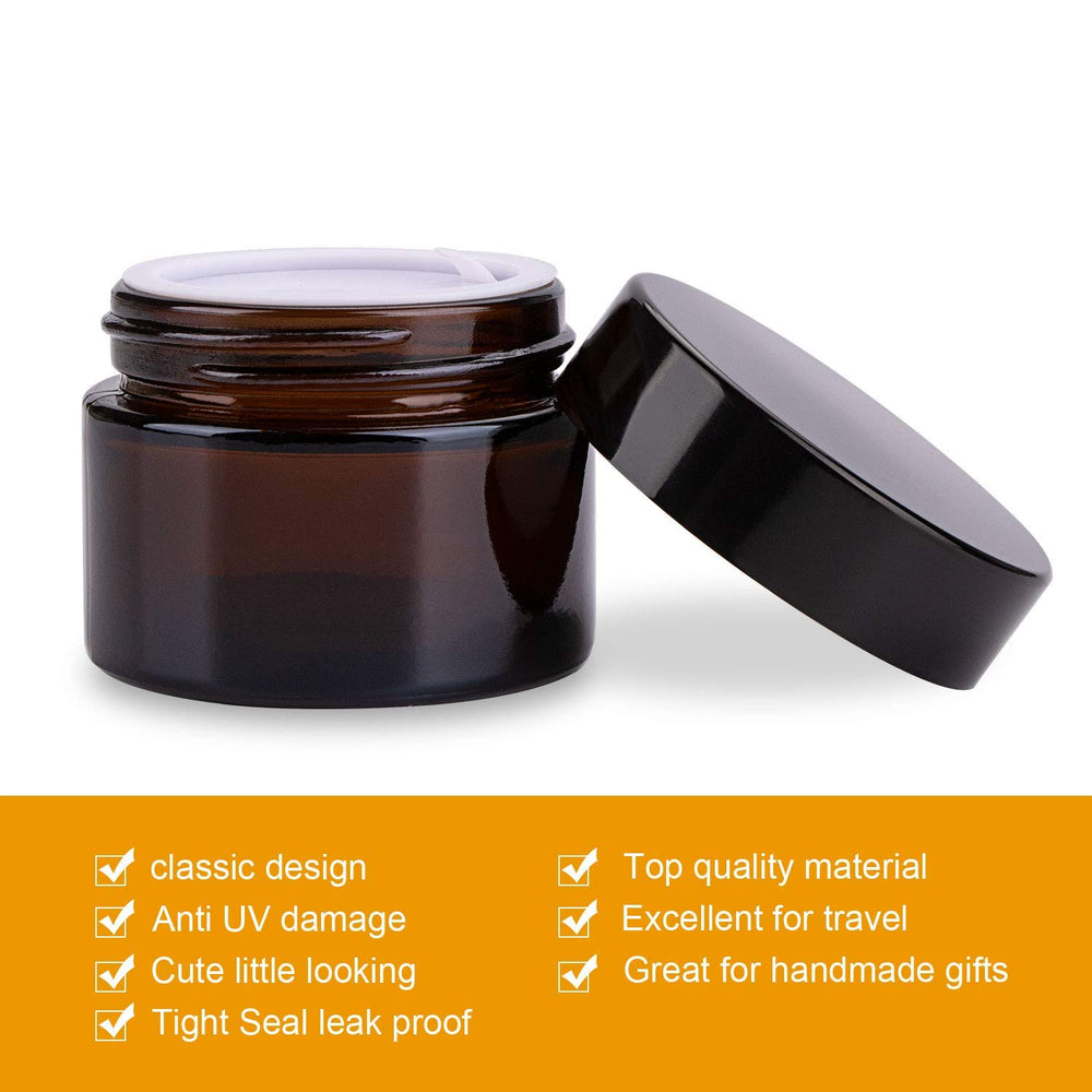 Encheng travel-size amber jar 2oz ideal for on-the-go skincare