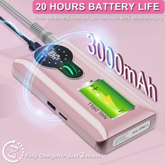 ENGERWALL cordless nail file front shot highlighting portability for on-the-go manicures