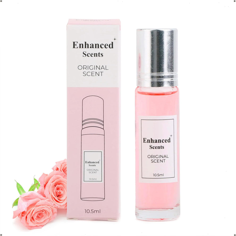 Enhanced Scents Alloura roll-on bottle for portable, long-lasting fragrance.