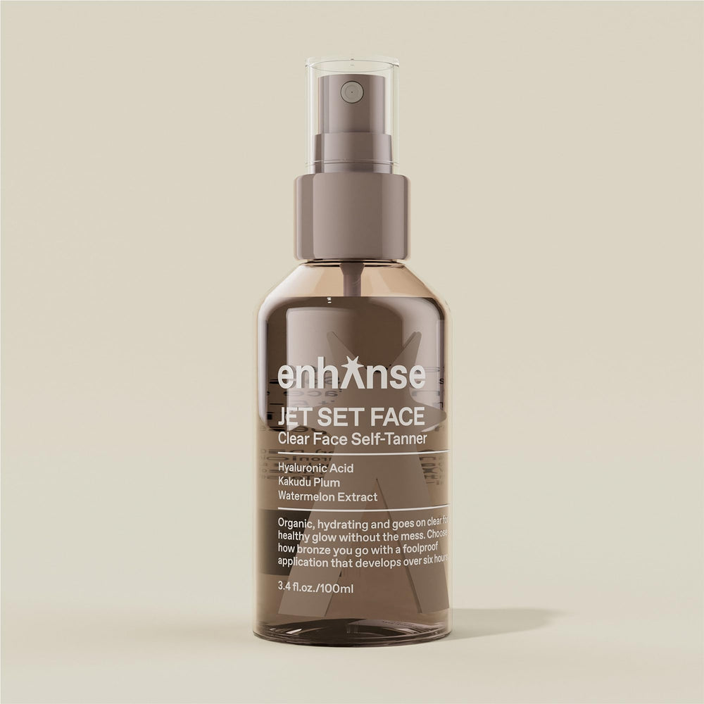 ENHANSE finish shows streak-free, scent-free tan look.