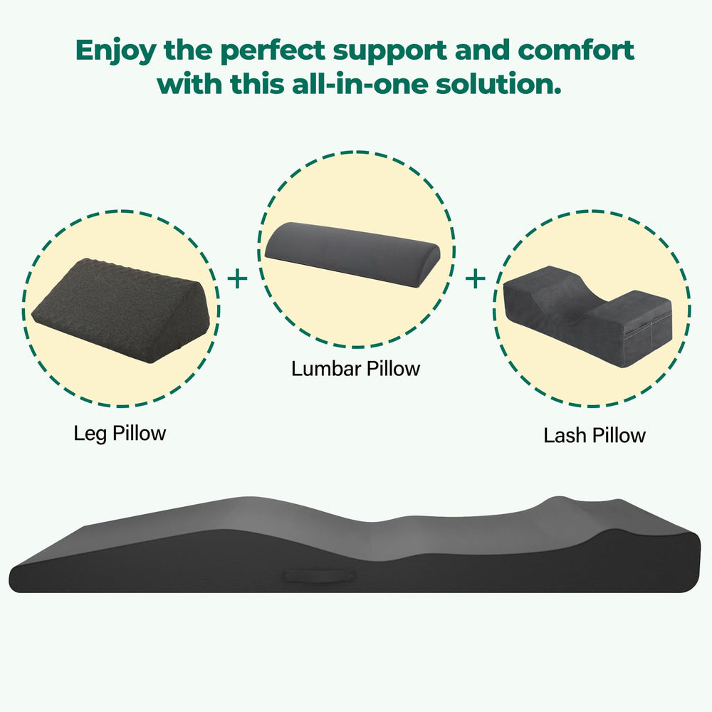 ENITYA Lash Bed Topper includes a handle for effortless single-person adjustment.