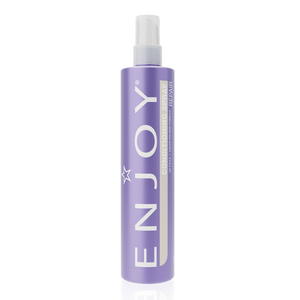 Enjoy Conditioning Spray bottle front view for all hair types with moisture boost