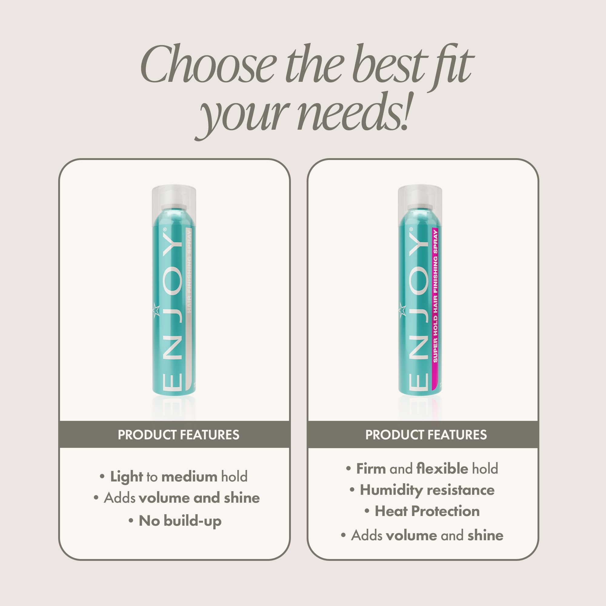 Enjoy Hair Finishing Spray daily touch-ups for sleek, controllable style.