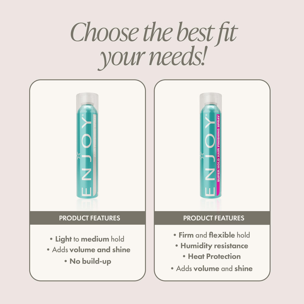 Enjoy Hair Finishing Spray daily touch-ups for sleek, controllable style.