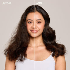 Enjoy Hair Finishing Spray in use during hairstyling for anti-frizz control