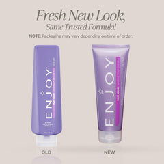 Enjoy Hair Mask hands applying demonstrates detangling and frizz control