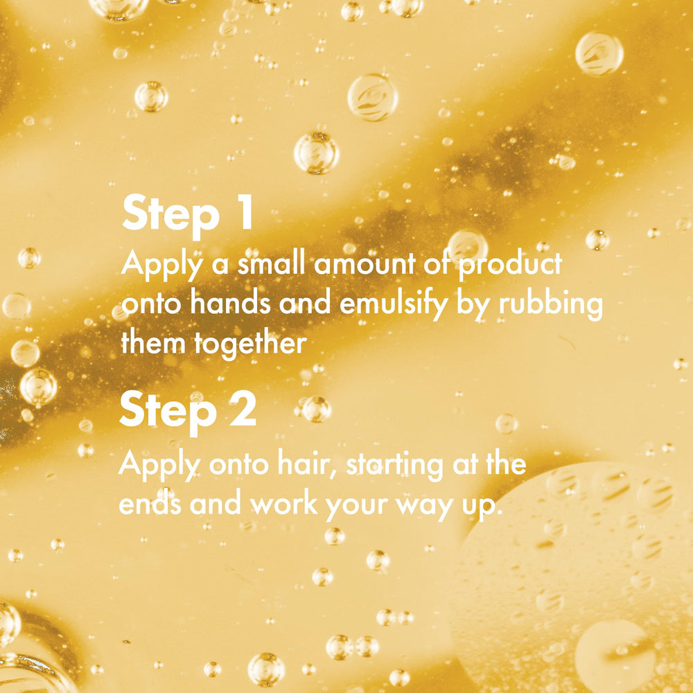 Enjoy Hair & Skin Treatment Oil in bathroom scene emphasizes moisture and quick drying