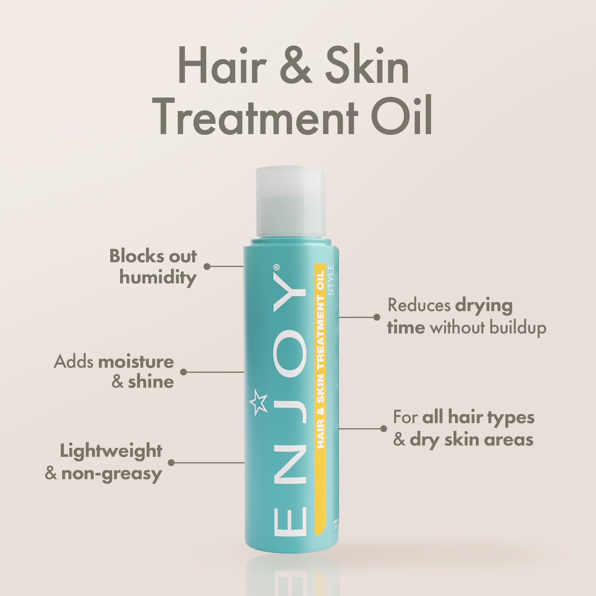 Enjoy Hair & Skin Treatment Oil on skin shows immediate moisture without greasiness