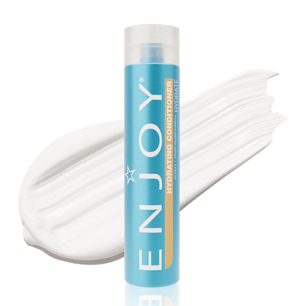Enjoy Hydrating Conditioner bottle front delivers smooth shine for color-treated hair.