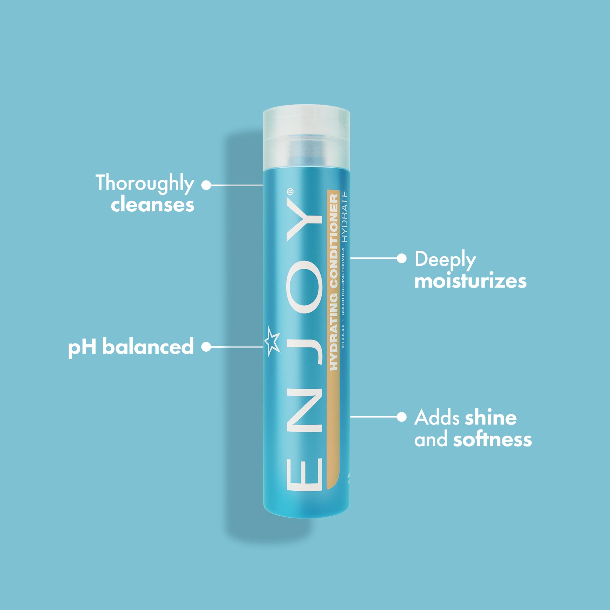 Enjoy Hydrating Conditioner pump-dispense ready, taming frizz for daily use.