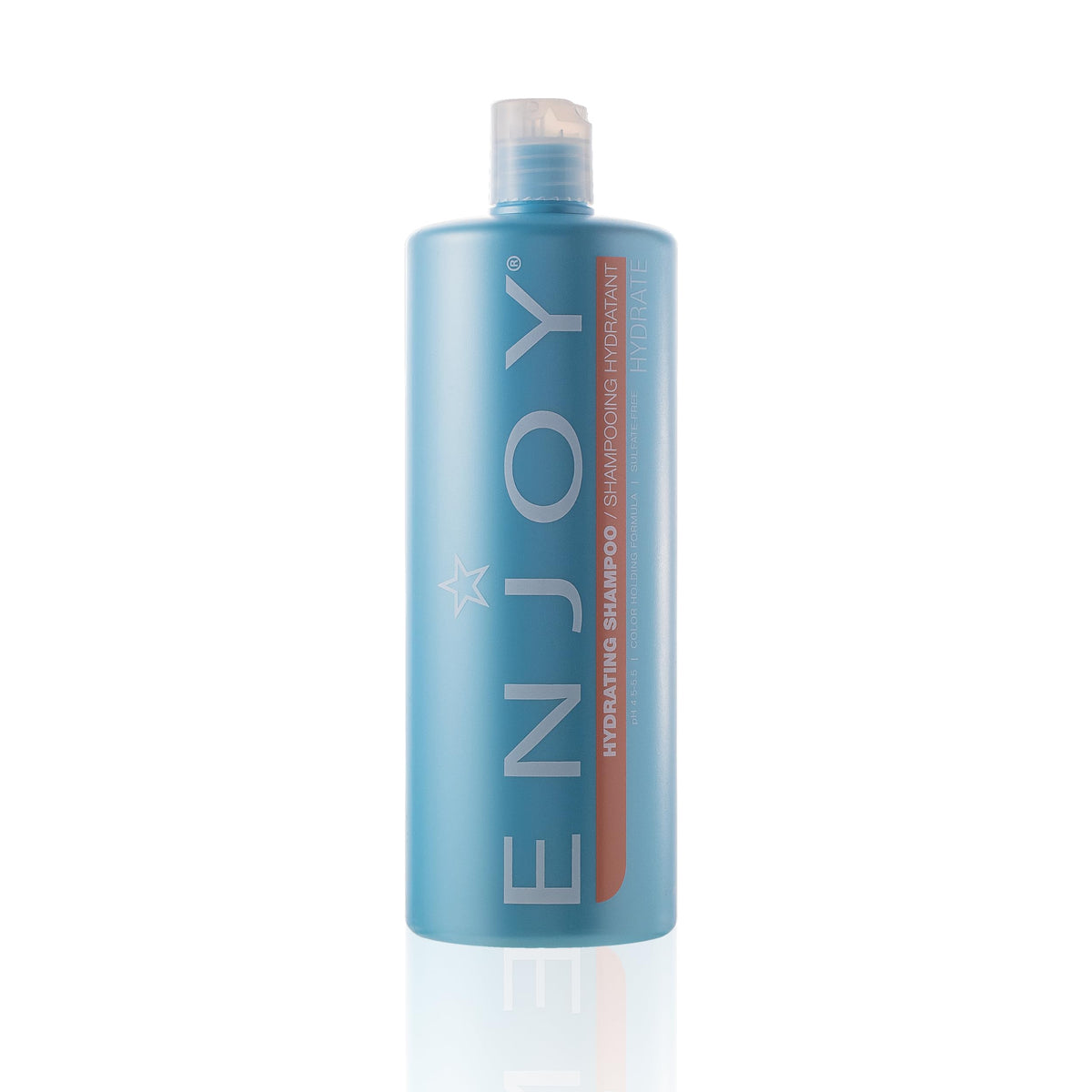 Enjoy Hydrating Shampoo bottle-front shows lightweight, color-safe cleanse for shinier hair.