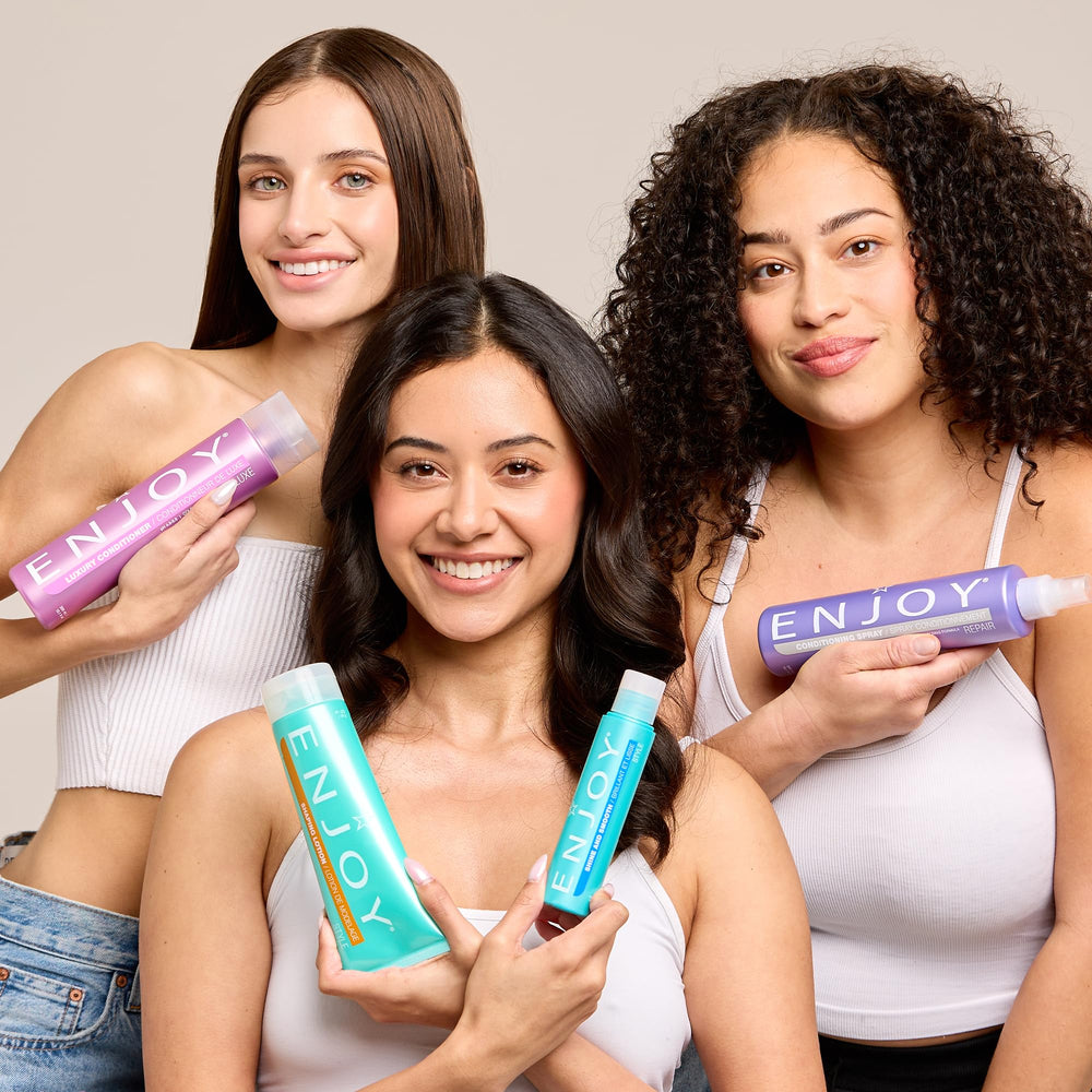 Enjoy Hydrating Shampoo daily-use-routine shows easy application for everyday care