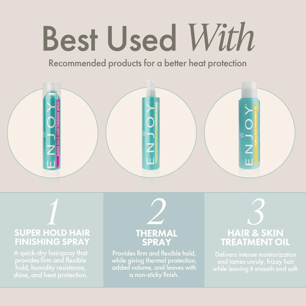Enjoy Protect and Shine 3.4 oz travel-friendly bottle for on-the-go styling