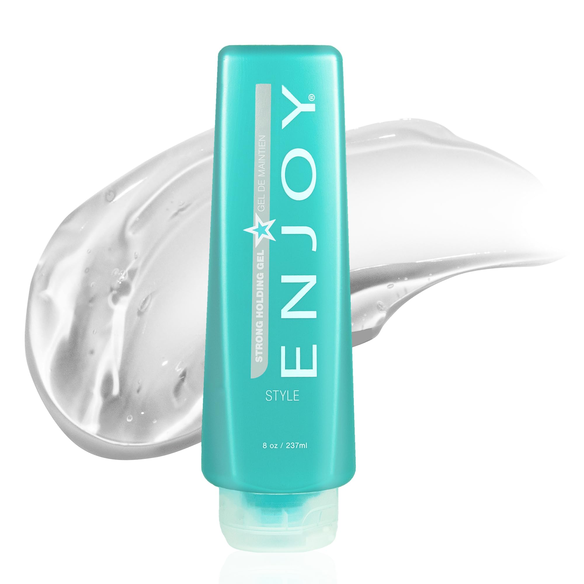 Enjoy Strong Holding Gel packaging showcases versatile hold for all-day style.