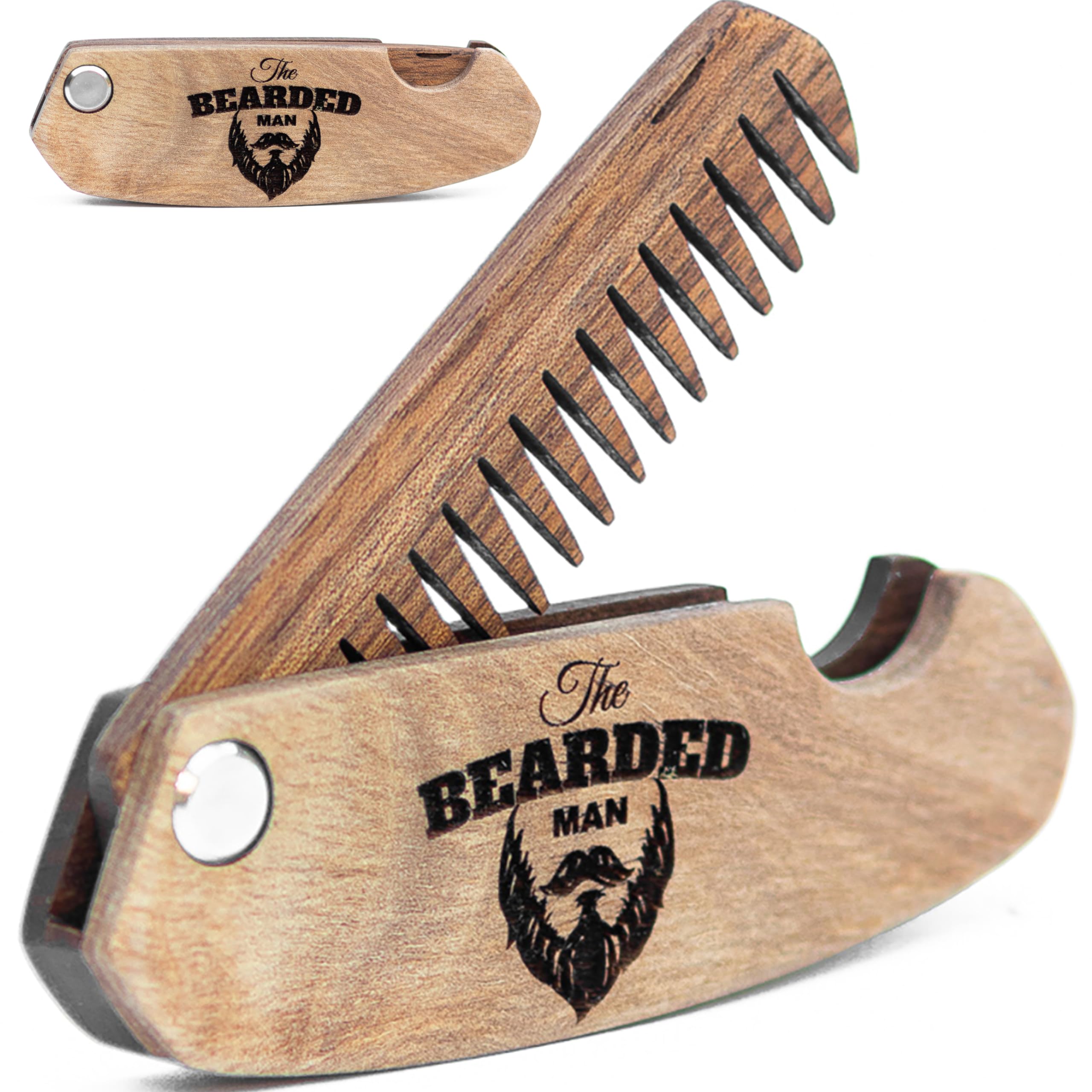 Enjoy The Wood beard comb folding pocket on-the-go grooming