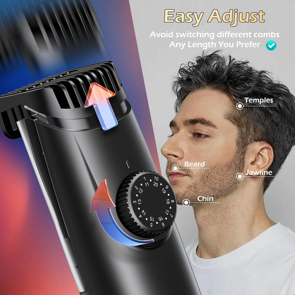 ENSSU Beard Trimmer 20-length dial offers versatile styling from stubble to full beard