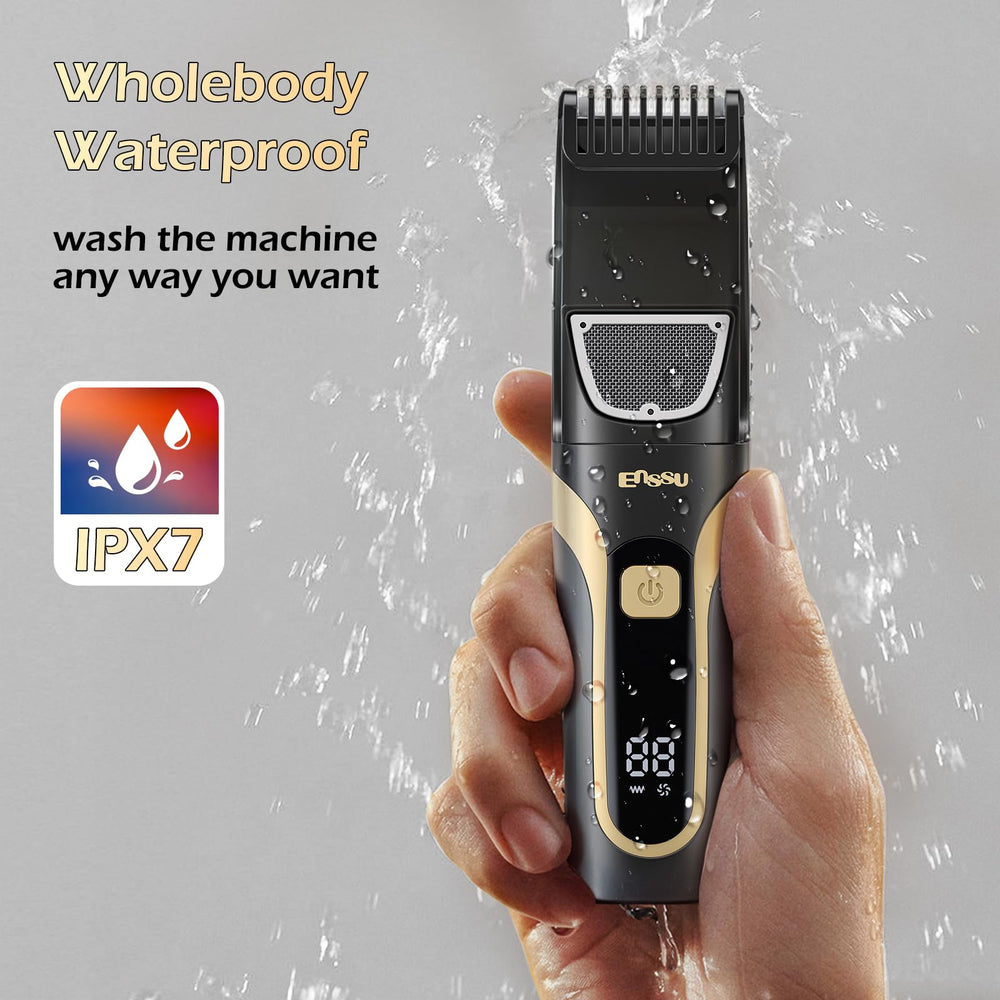 ENSSU Beard Trimmer waterproof design lets you trim in shower or dry