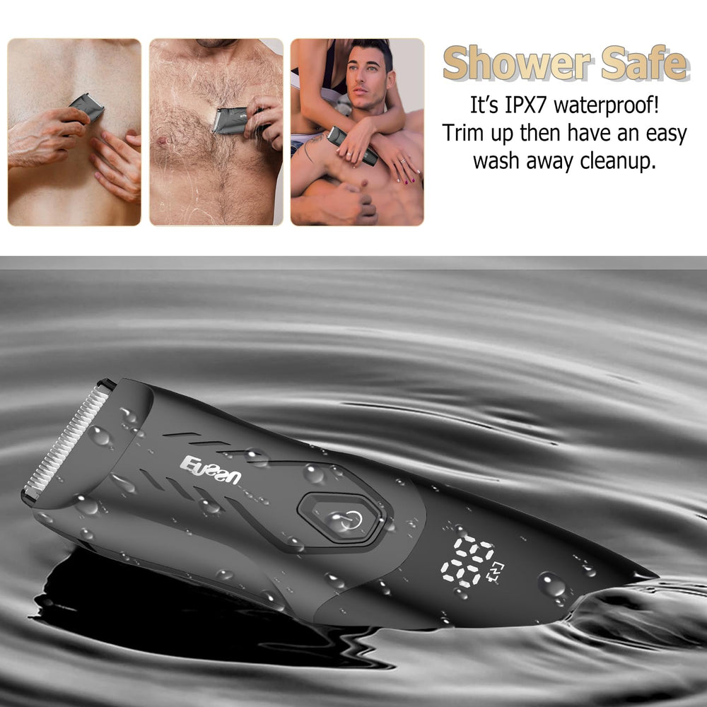 ENSSU manscape trimmer with guard attachments for customizable length control.