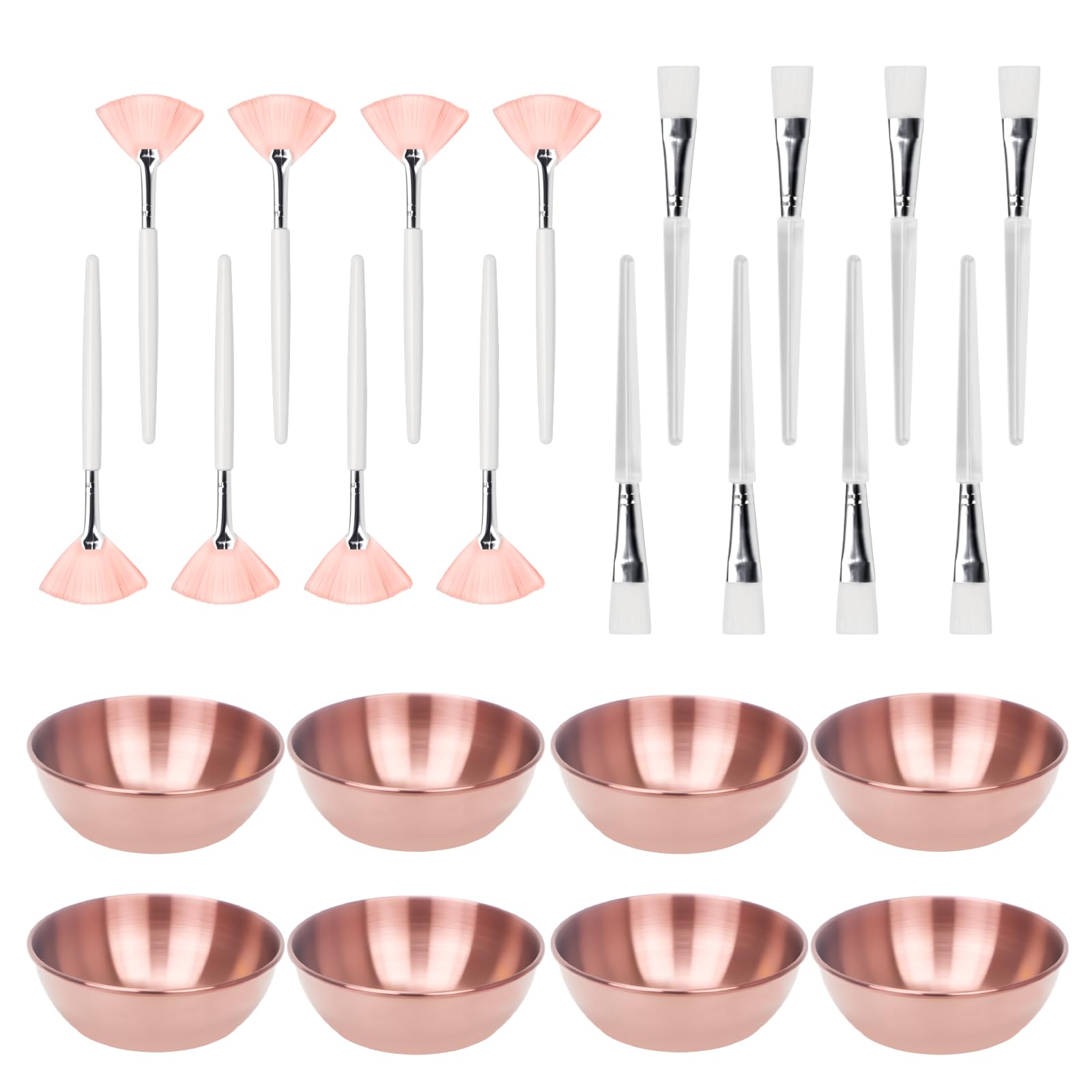Entei rose gold facial bowls ideal for precise mask mixing