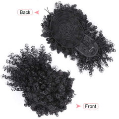 ENTRANCED STYLES clip-in wrap-updo secures a chic updo for events