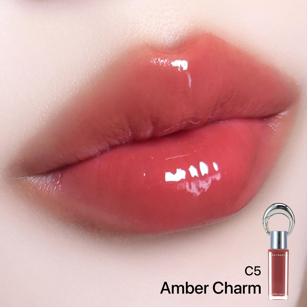 ENTROPY MAKE UP japonica juice detail emphasizes nourishing hydration for smooth lips